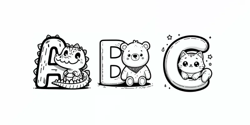 Alphabet Coloring Pages generated by undefined