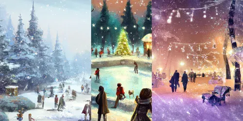 Magical Christmas Scenes generated by dalle