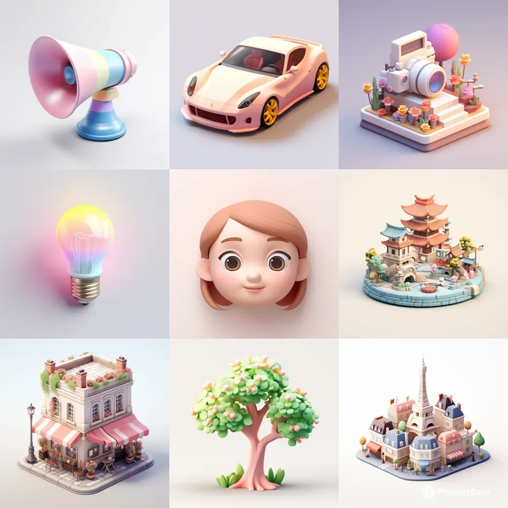 3D Cute Clay Icons