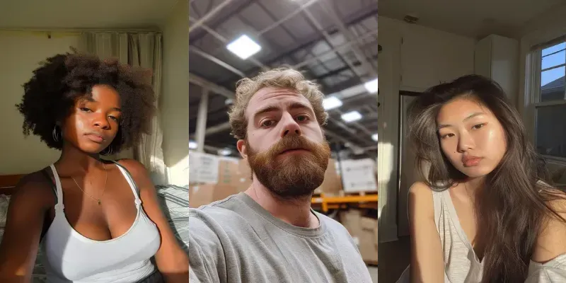 Candid Selfies Taken On Smartphones generated by undefined