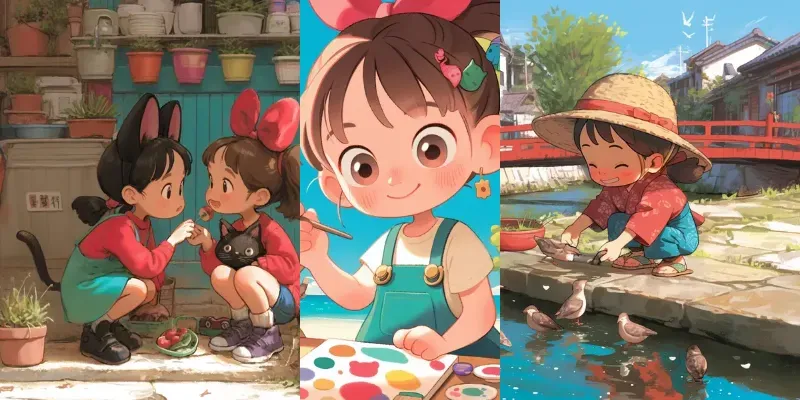 Studio Ghibli Style 2D Animations generated by undefined