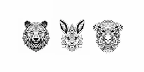 Tiki Animal Patterns generated by midjourney