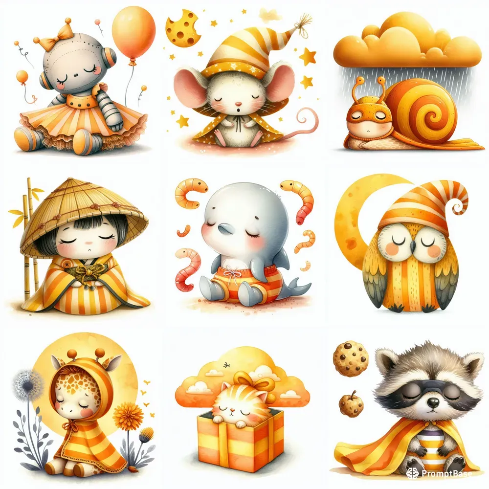 Adorable Orange Dreams Cliparts