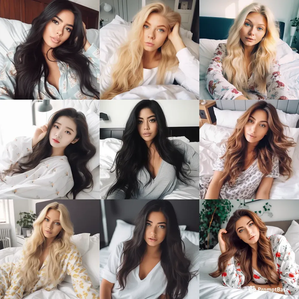 Photos Of Beautiful Models In Beds