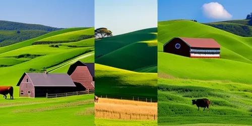 Farm Landscapes generated by stable-diffusion