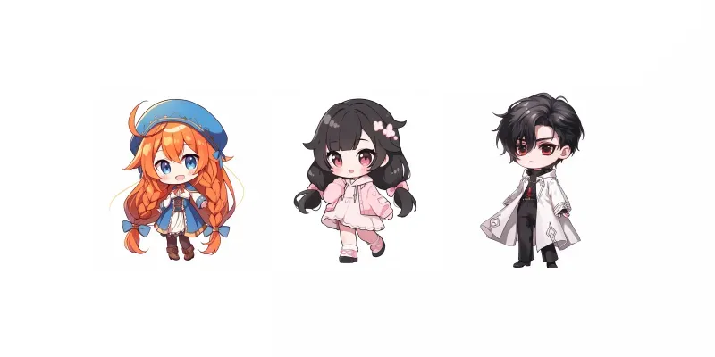 Chibi Style Anime Characters generated by undefined