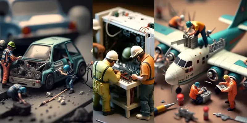 Macrophotography - Tiny Little Workers generated by undefined