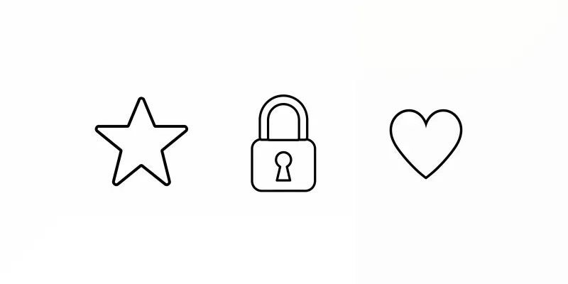 Simple Line Drawing Icons generated by undefined