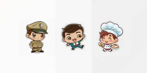 Stickers Babies With Professions generated by midjourney