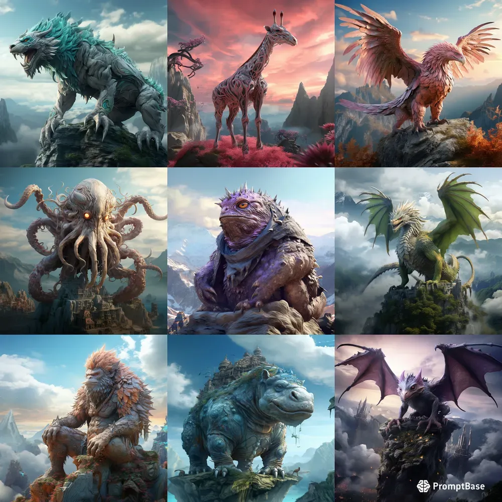 Mountain Fantasy Creatures