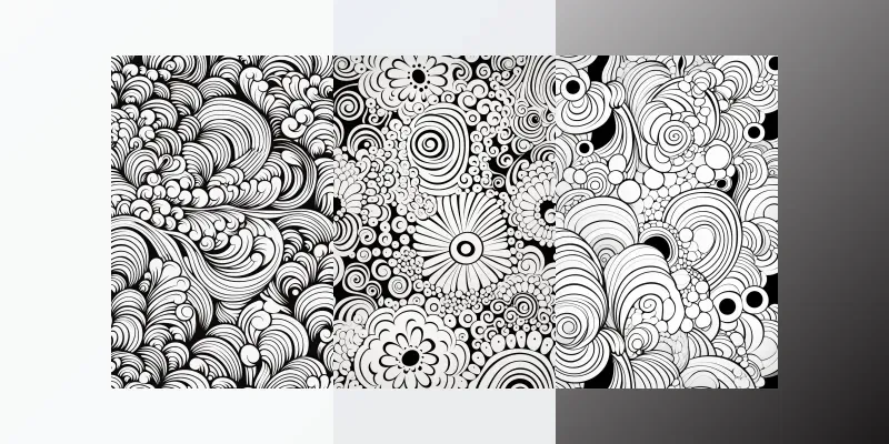 Doodle Fractals Coloring Pages generated by undefined