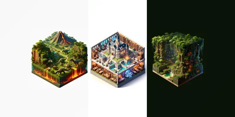 3D Isometric Game Blocks generated by undefined