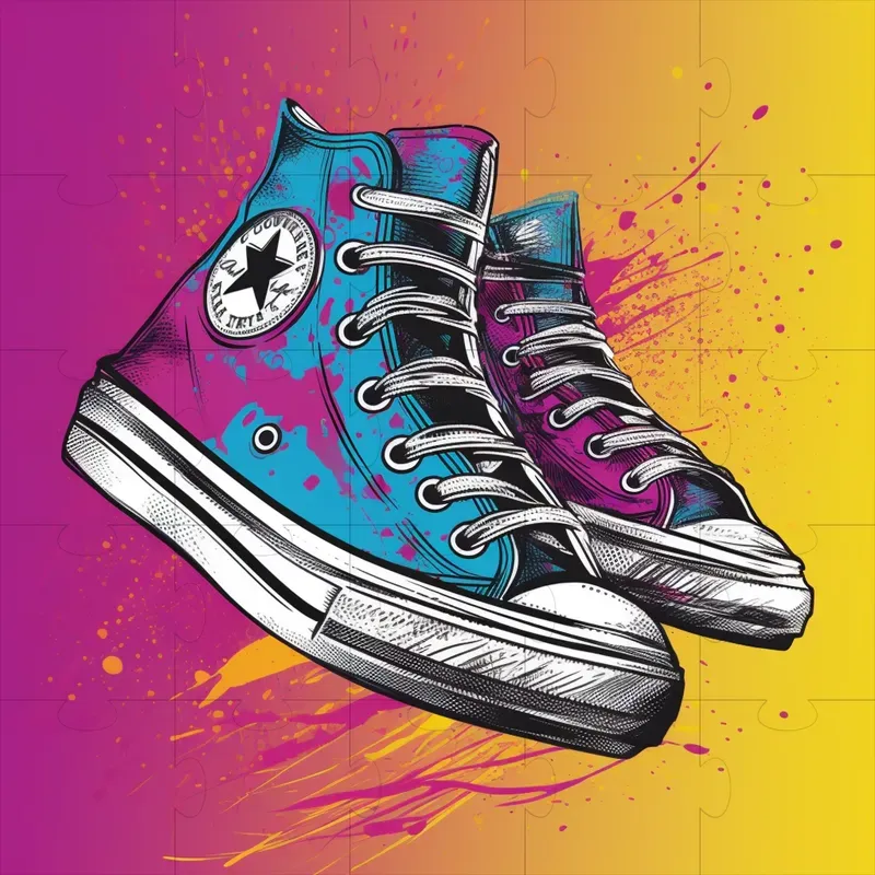 Pop Art Style Advertisements For Shoes