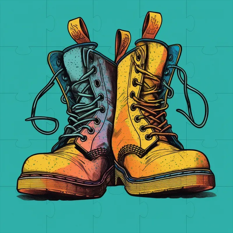Pop Art Style Advertisements For Shoes