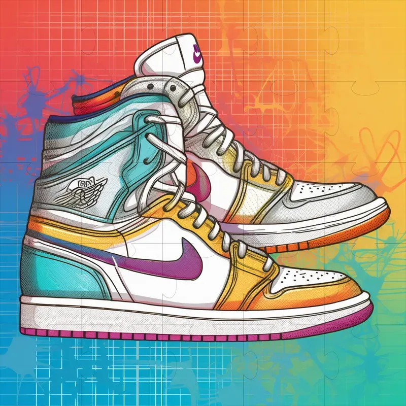 Pop Art Style Advertisements For Shoes