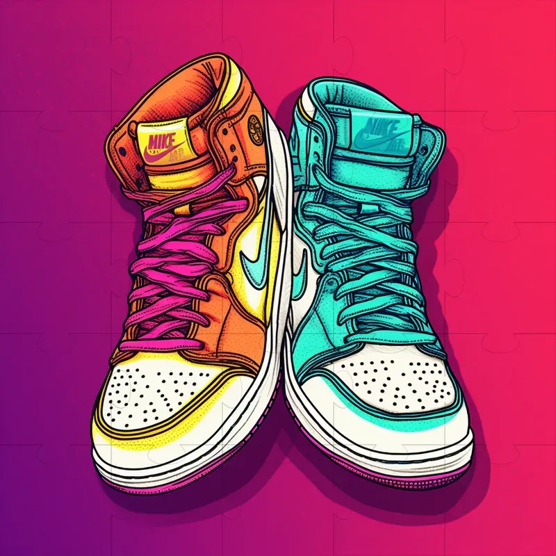 Pop Art Style Advertisements For Shoes