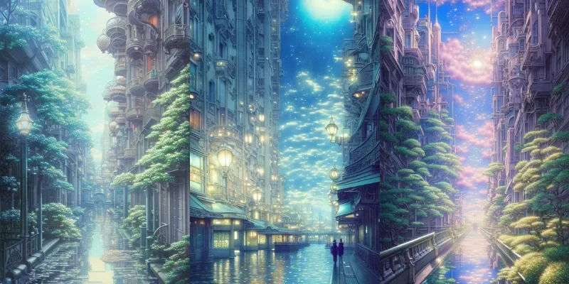 Vibrant Detailed City Scenes generated by undefined