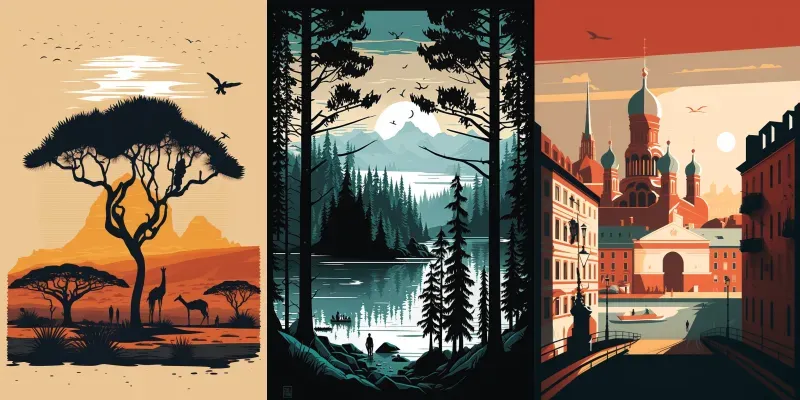 Amazing Landscape Illustrations generated by undefined