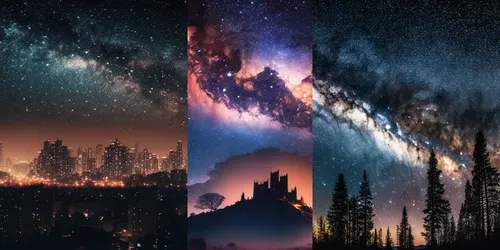 Night Sky Panoramas generated by midjourney
