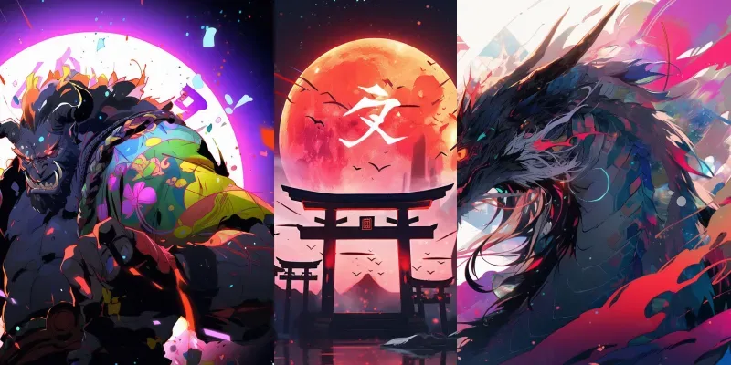 Japanese Powerful Art Colors generated by undefined