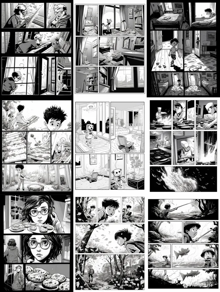 Comic Book Pages Black And White