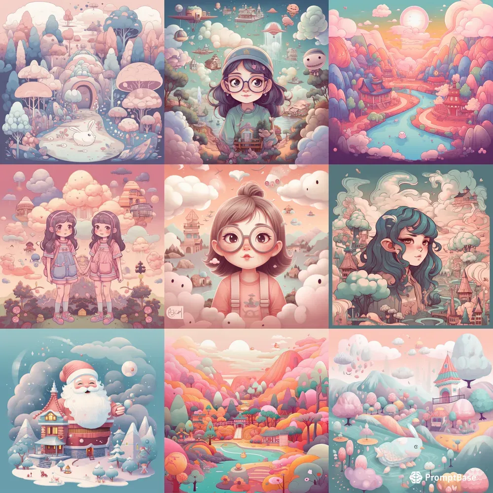 Kawaii Style Illustration Art