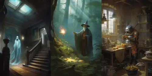 Story Postcards generated by midjourney
