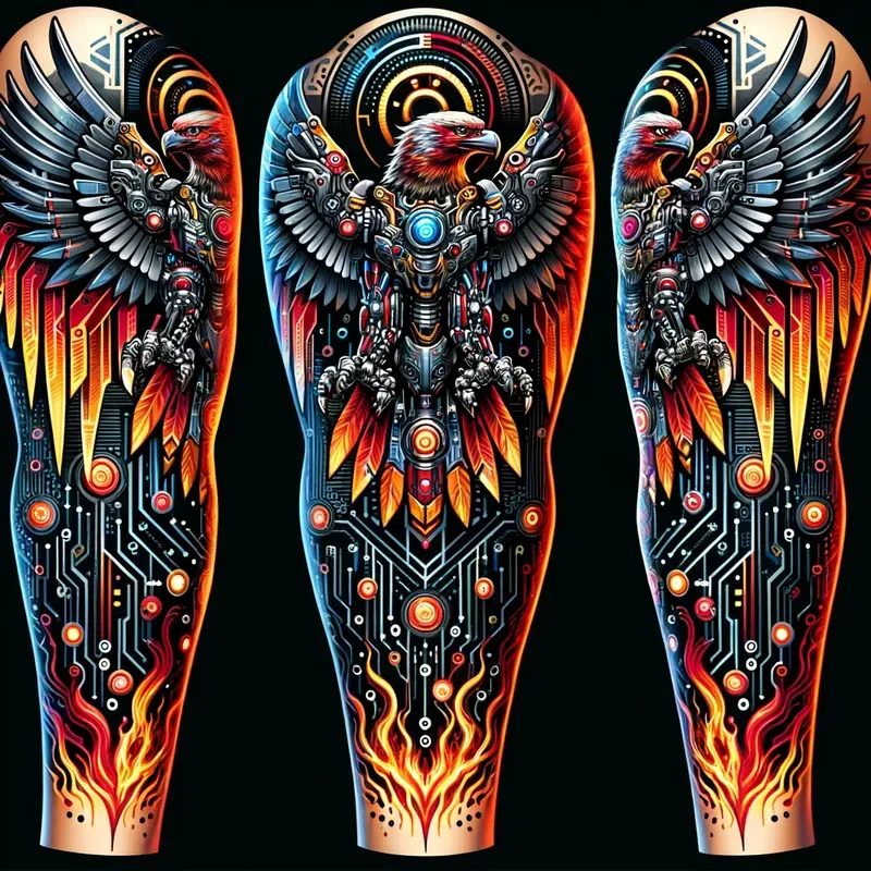 Biomechancial Sleeve Tattoo Muse