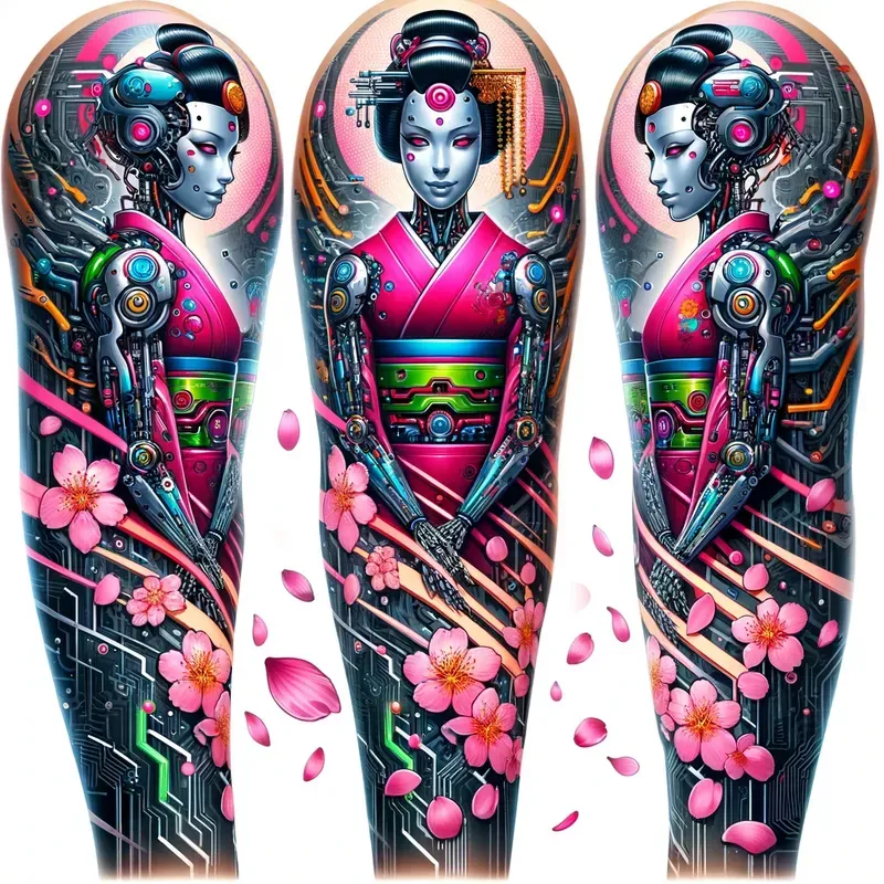 Biomechancial Sleeve Tattoo Muse