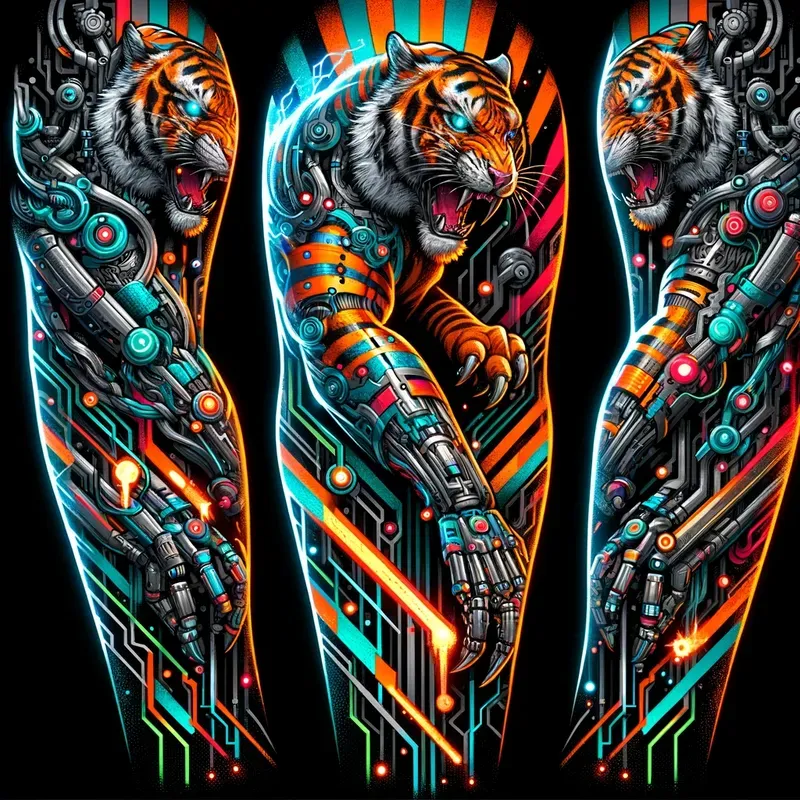 Biomechancial Sleeve Tattoo Muse