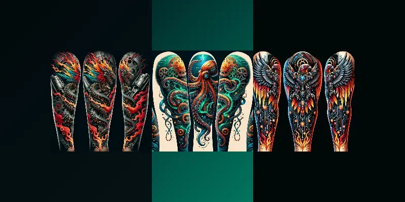 Biomechancial Sleeve Tattoo Muse generated by undefined