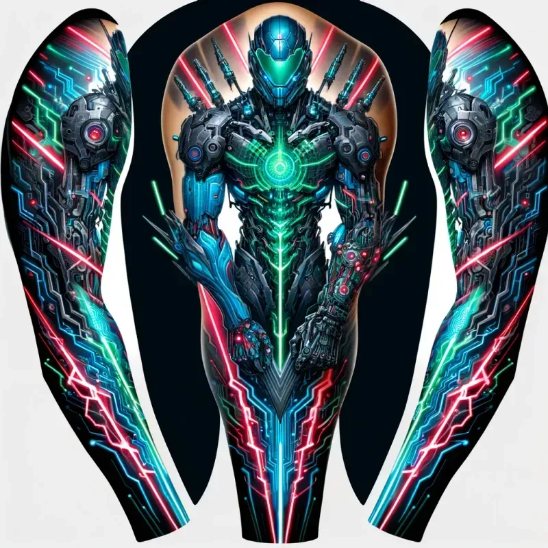 Biomechancial Sleeve Tattoo Muse