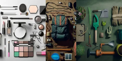 Flat Lay Photographs generated by midjourney