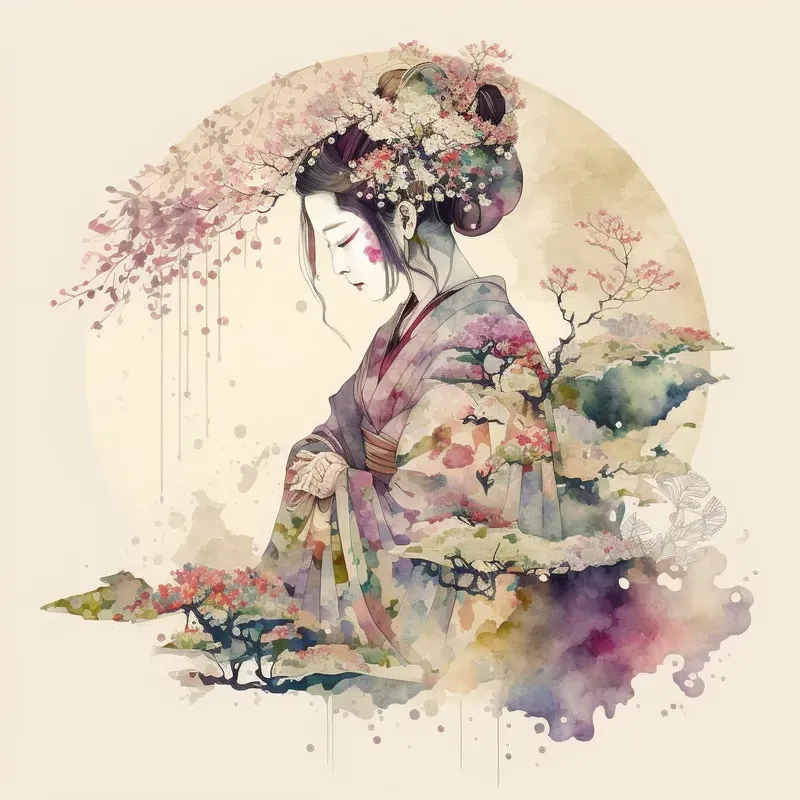 Japanese Fantasy Watercolors