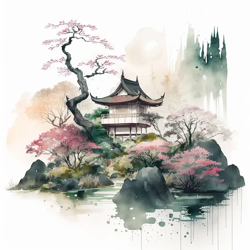 Japanese Fantasy Watercolors