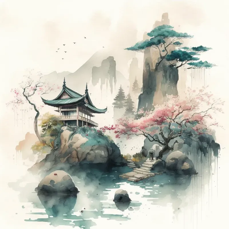 Japanese Fantasy Watercolors