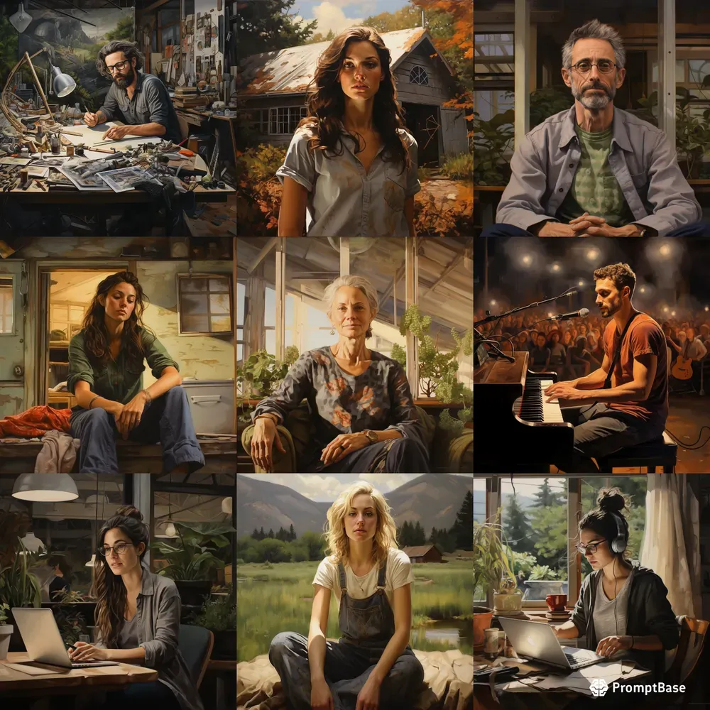 Environmental Portrait Artists At Work