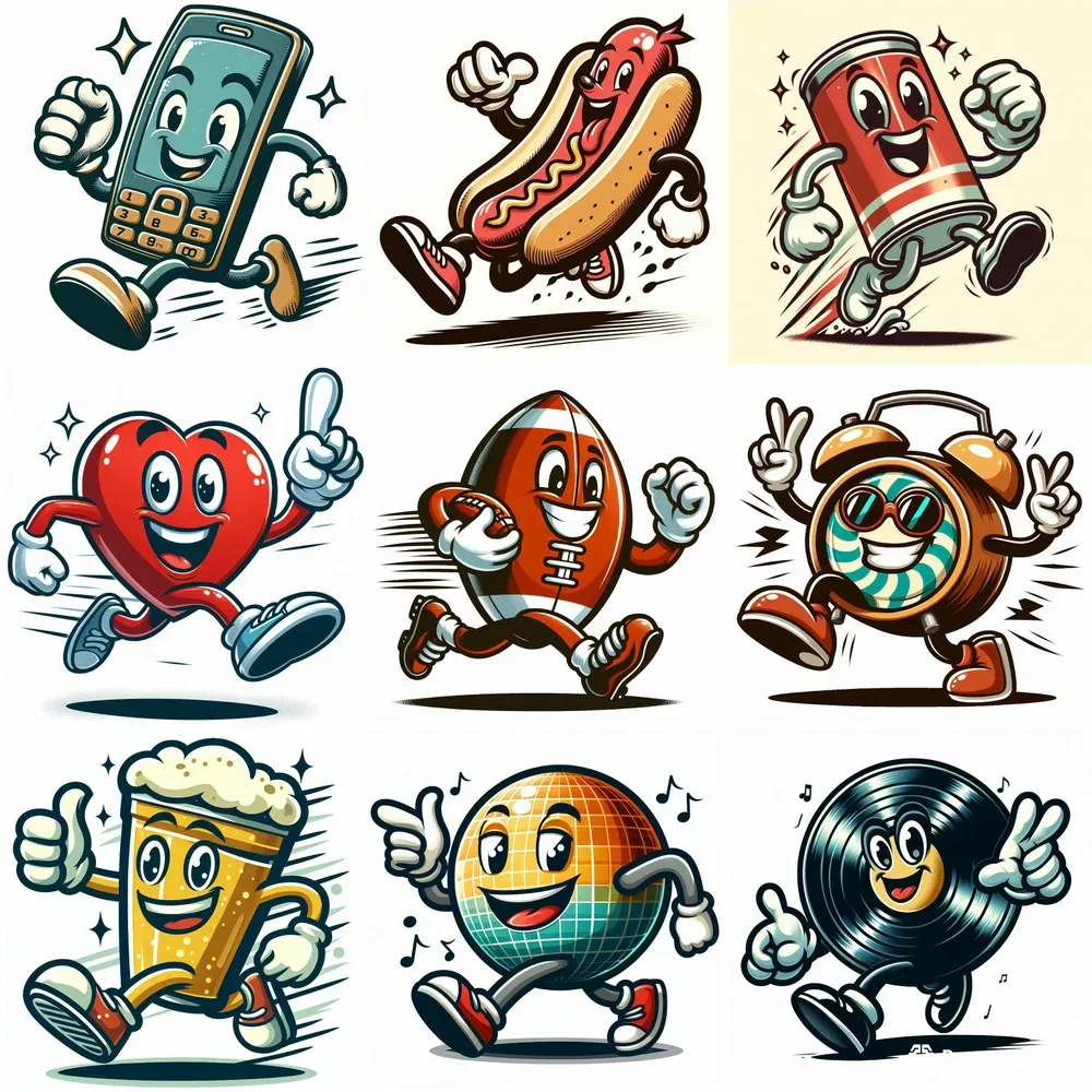 Retro 1930s Cartoon Art Style