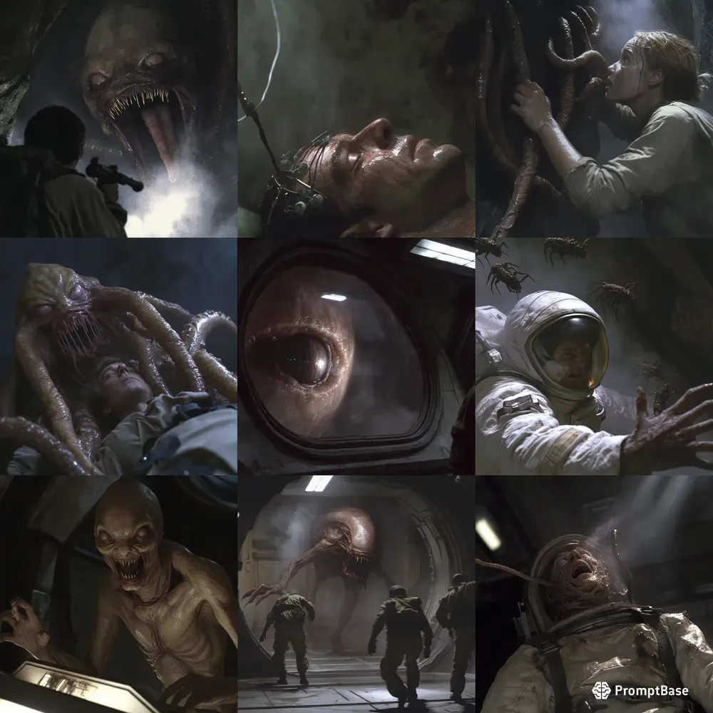 Space Horror Retro Footages