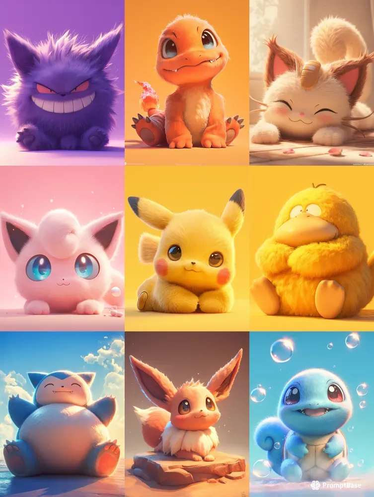 Pokemon-themed Furry Toys Pixars