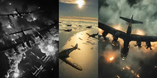 Epic Wwii Aerial Combat Scenes generated by midjourney