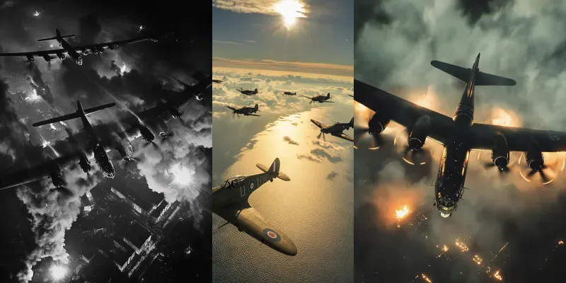 Epic Wwii Aerial Combat Scenes generated by undefined