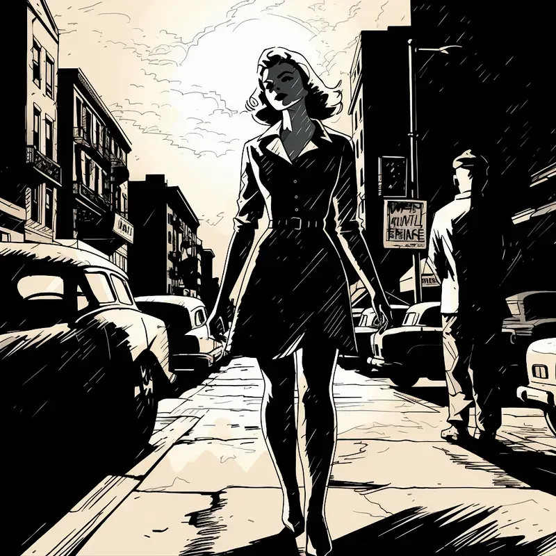 Black And White Comics Noir Style