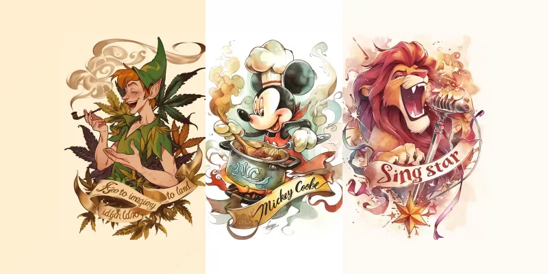 Tattoo Disney Design Banners generated by undefined