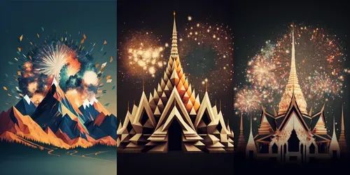 New Year 2023 Fireworks Any Locations generated by midjourney