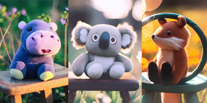 Animal Plushie Product Shots generated by undefined