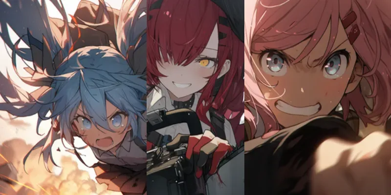 Action Anime Scenes generated by undefined