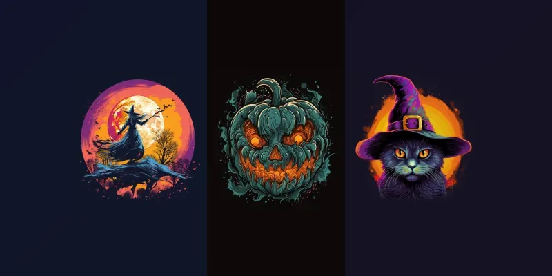 Graphic Tshirt Prints For Halloweens generated by undefined