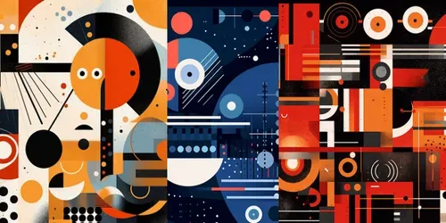 Geometric Abstractions Americana generated by midjourney