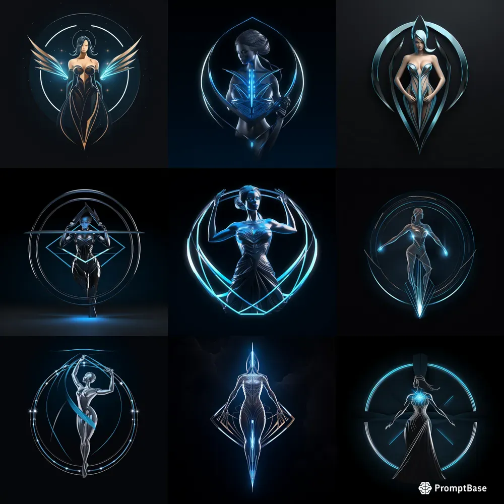 Greek Style Futuristic Logos